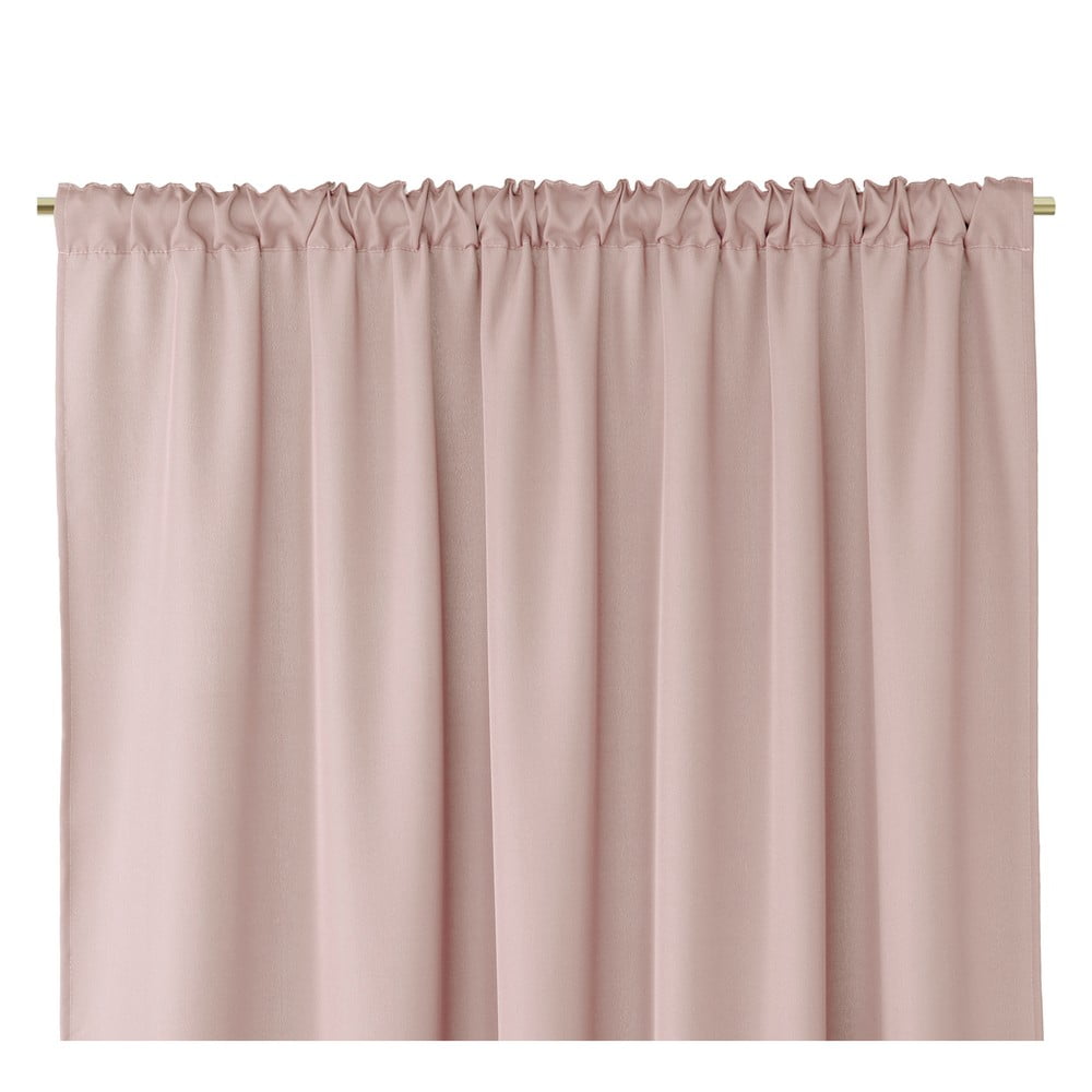 Draperie AmeliaHome Pleat, 140 x 250 cm, roz pudră