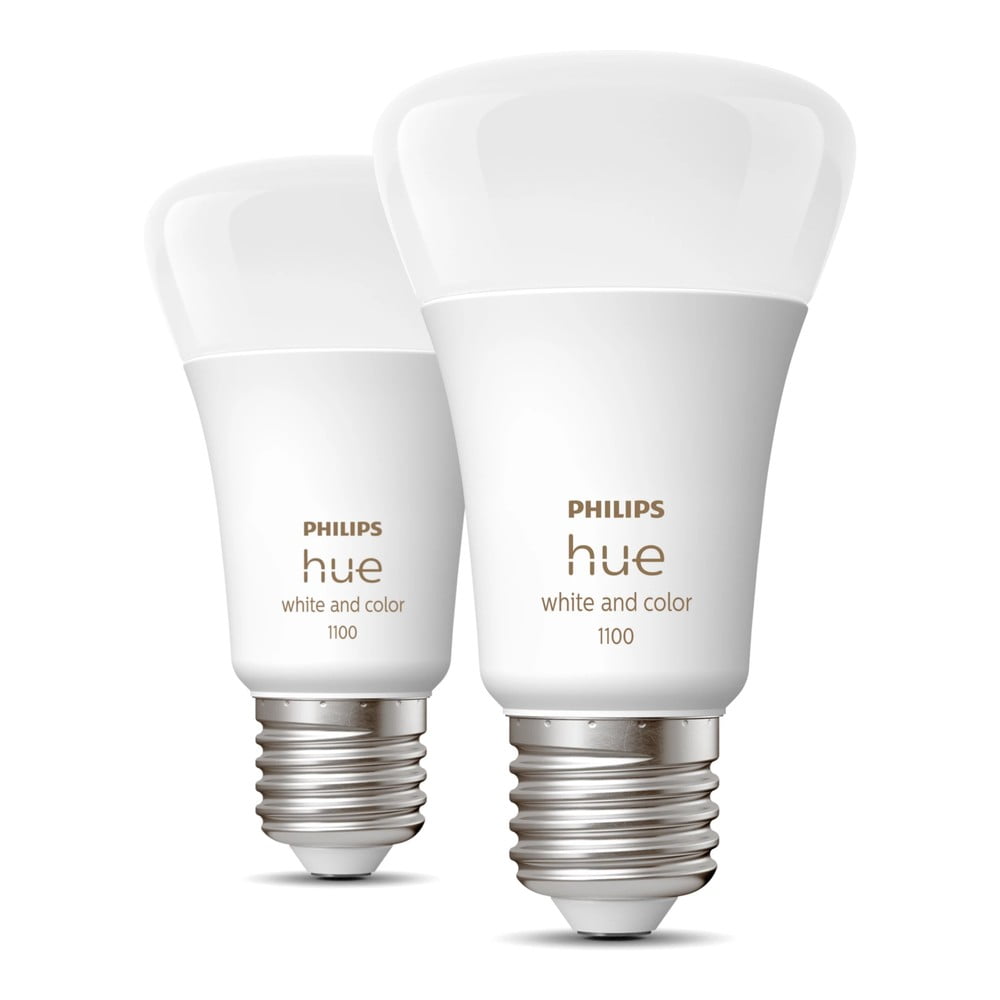 Becuri smart LED E27, 2 buc. 11 W White and color ambiance – Philips Hue