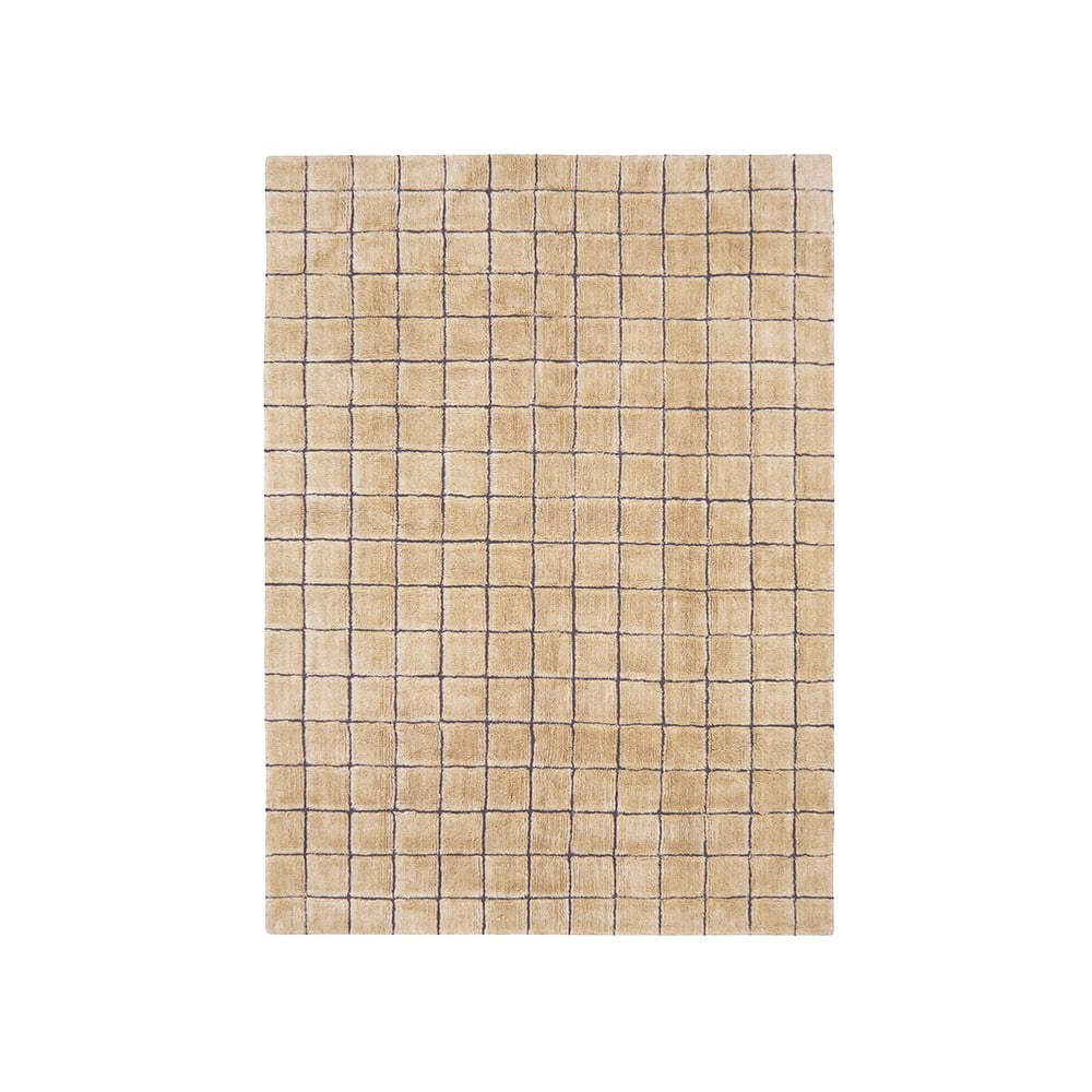 Covor chihlimbar țesut manual din lână 230x300 cm Mosaic Amber – Lorena Canals