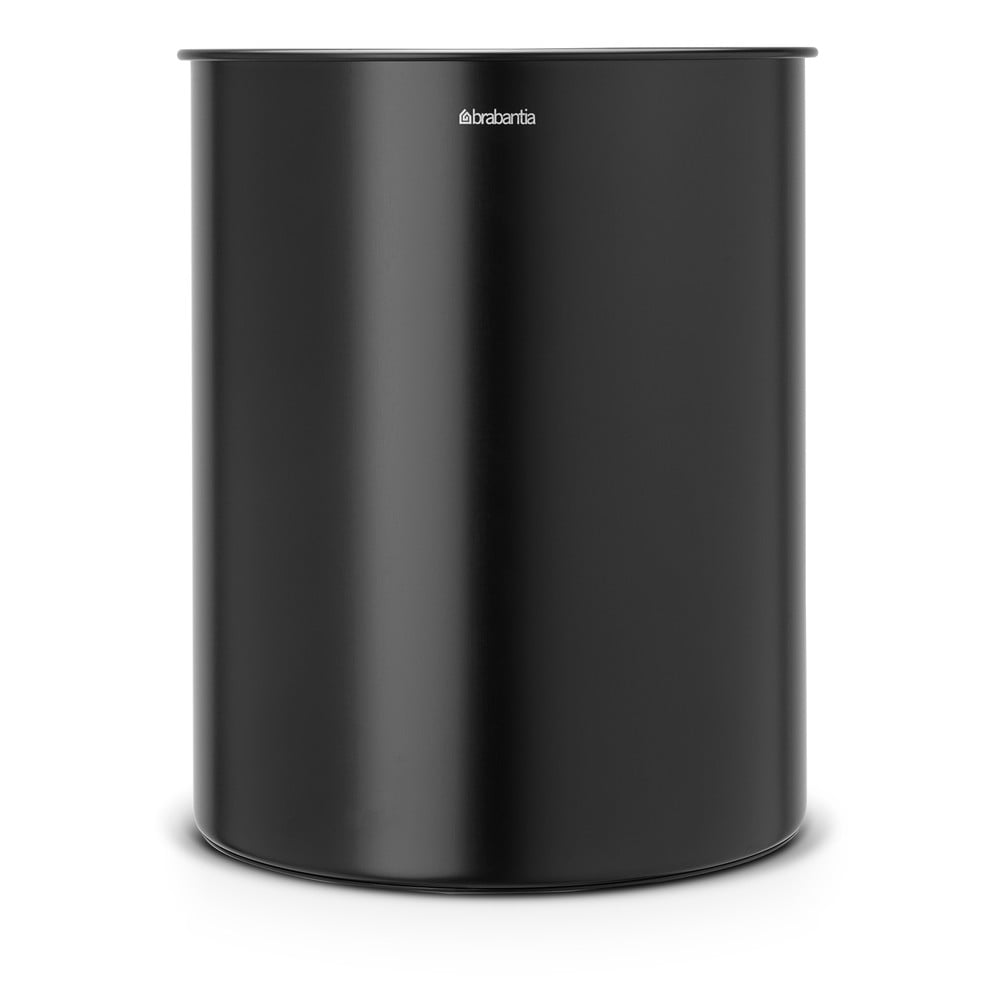 Coș de gunoi negru mat din oțel 15 l – Brabantia