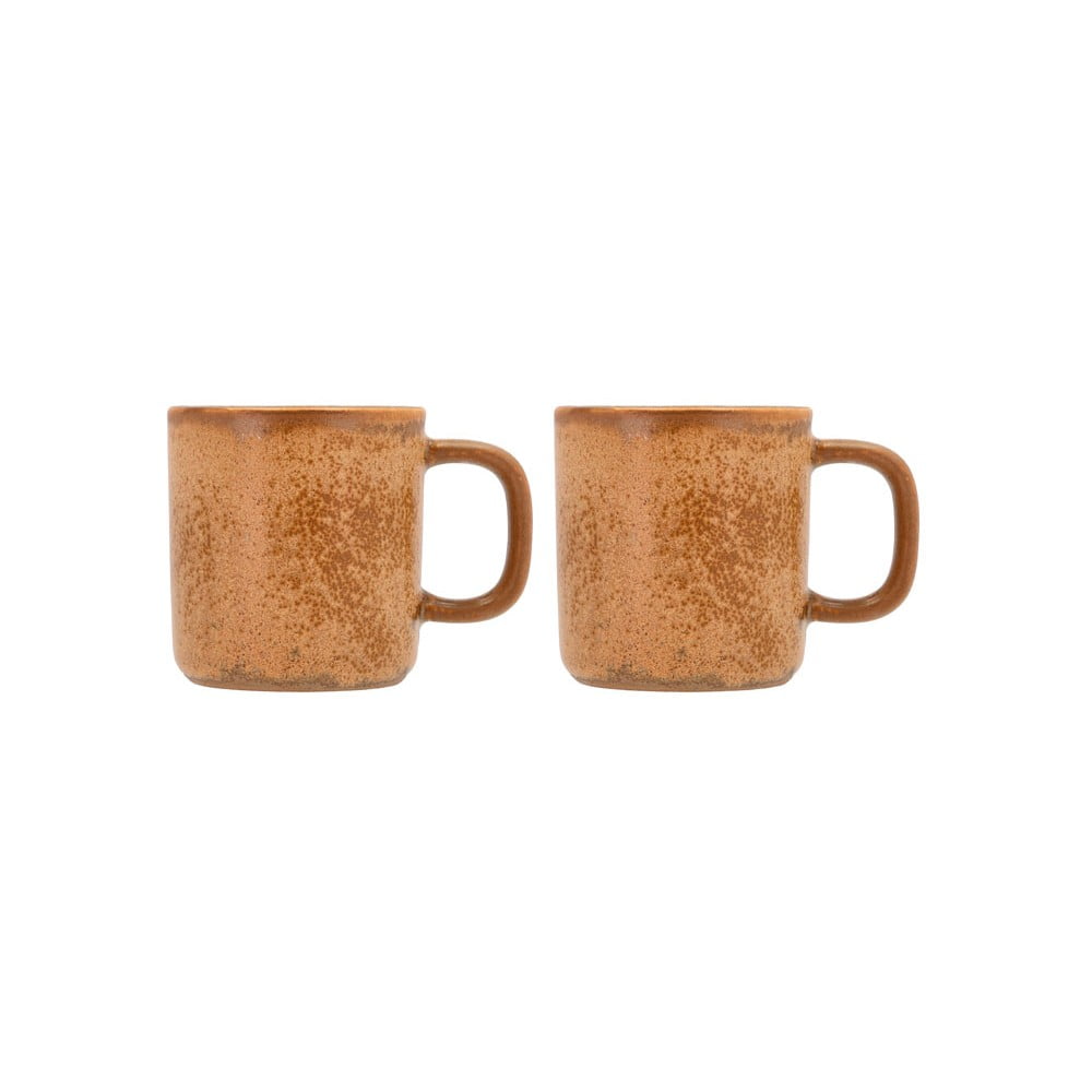 Set 2 căni din porțelan villa collection fjord, 250 ml, portocaliu