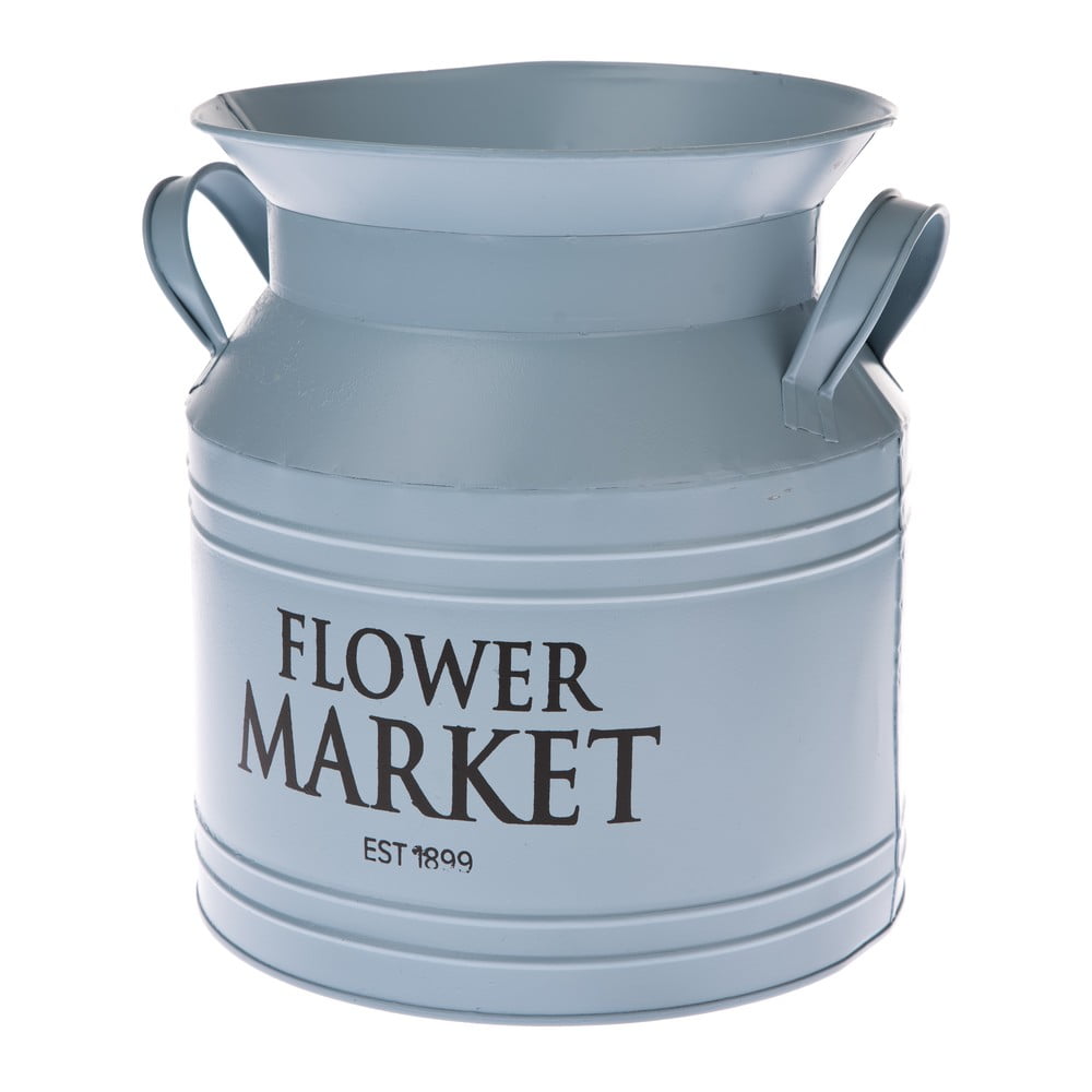 Ghiveci din metal dakls flower market, ø 20 cm, albastru