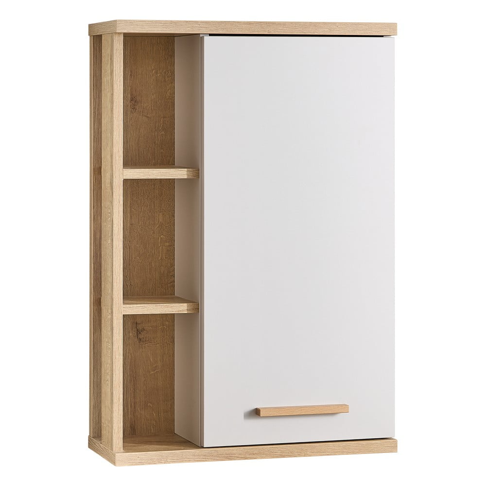 Dulap de baie crem suspendat cu aspect de lemn de stejar 50,5x74,5 cm Quickset 966 – Pelipal