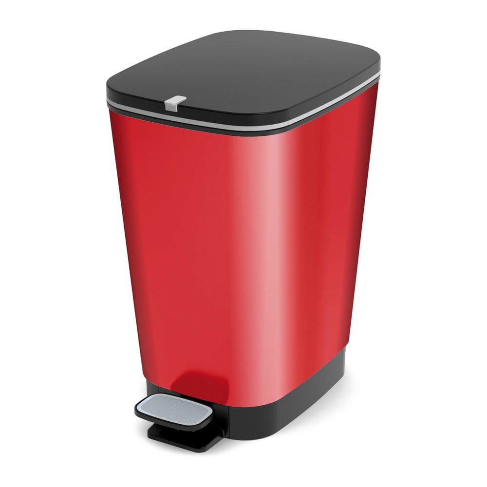 Coș de gunoi roșu cu pedală din plastic 35 l Chic Bin – KIS