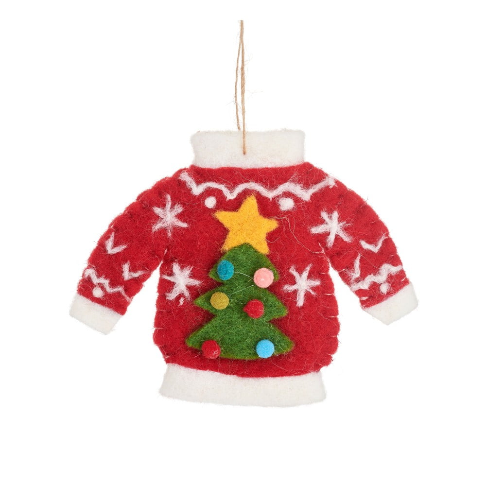 Ornament de Crăciun din material textil Christmas Jumper – Sass & Belle