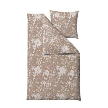 Lenjerie de pat din bumbac satinat pentru pat single södahl garden bloom, 140 x 200 cm, bej