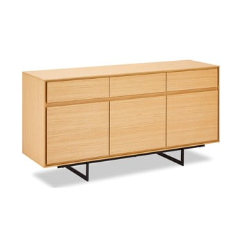 Comodă în decor din lemn de stejar furnhouse tokyo, lățime 155 cm, maro