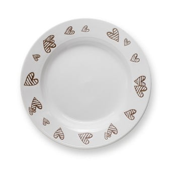 Farfurie din ceramică pentru supă Brandani Batticuore, alb