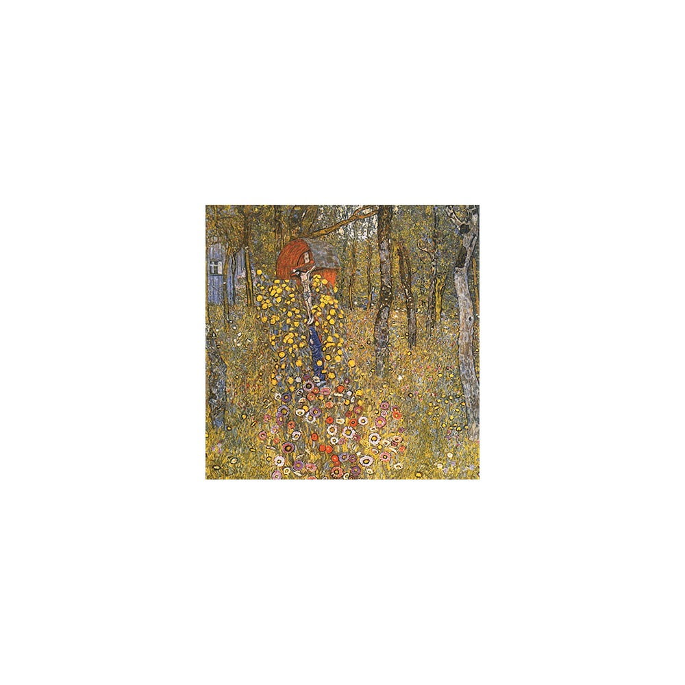 Reproducere pe pânză după Gustav Klimt – Farm Garden With Crucifix, 45 x 45 cm bonami.ro