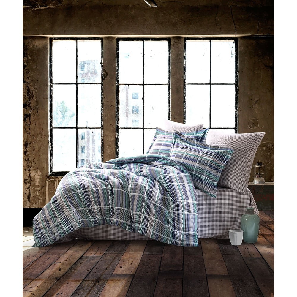 Lenjerie de pat din bumbac satinat pentru pat dublu Primacasa by Türkiz Plaid, 220 x 240 cm bonami.ro imagine noua