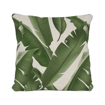 Pernă linen couture palms, 45 x 45 cm, motive frunze palmieri