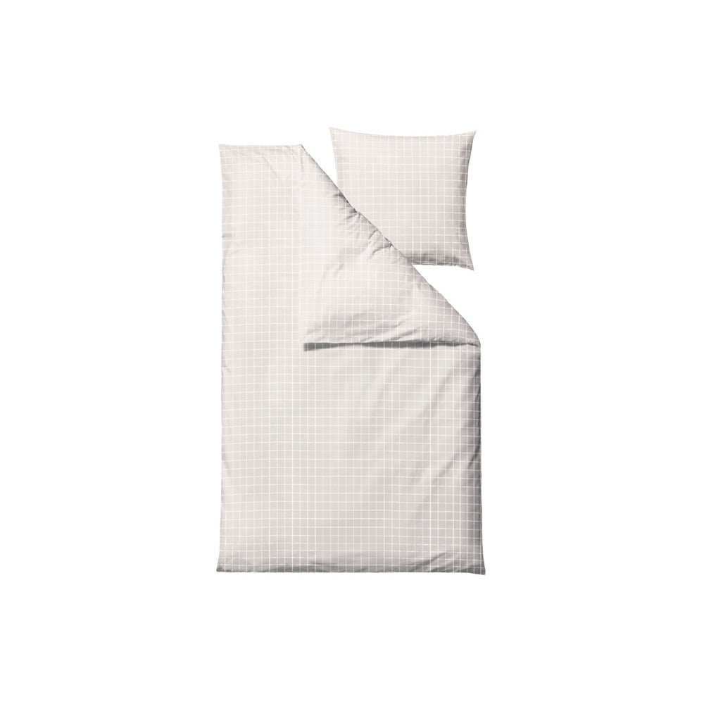 Lenjerie de pat din bumbac damasc pentru pat single Södahl Clear, 140 x 220 cm, alb