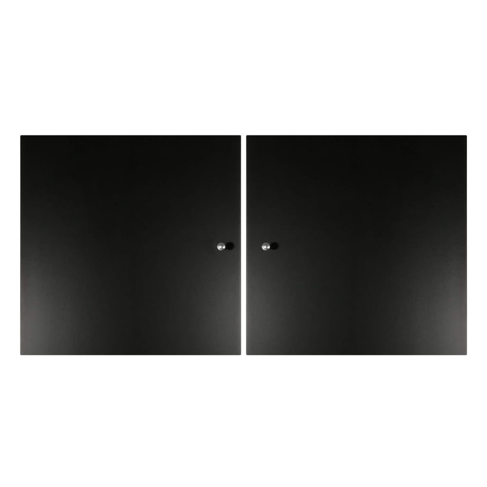  Ușă neagră pentru sistemul de rafturi modulare 2 buc 32x33 cm Mistral Kubus - Hammel Furniture 