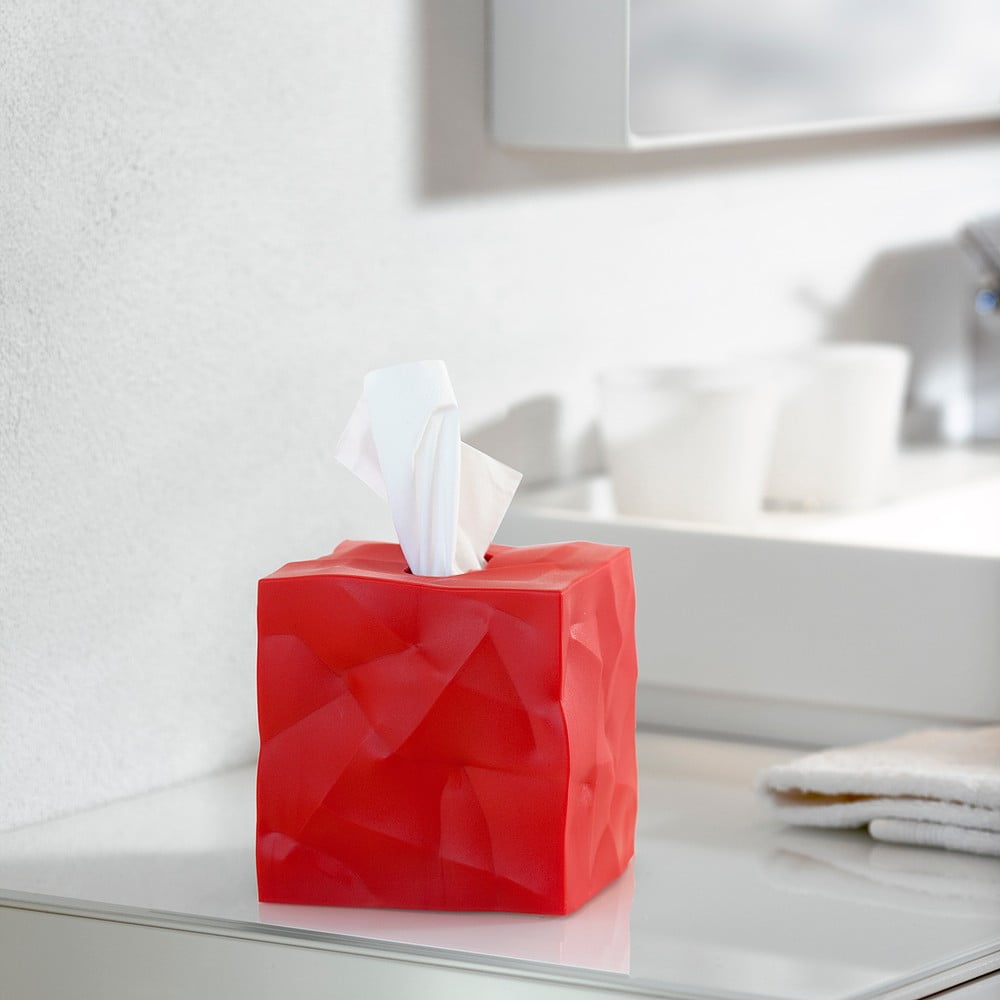 Cutie pentru batiste de hârtie Wipy Cube Red bonami.ro imagine 2022