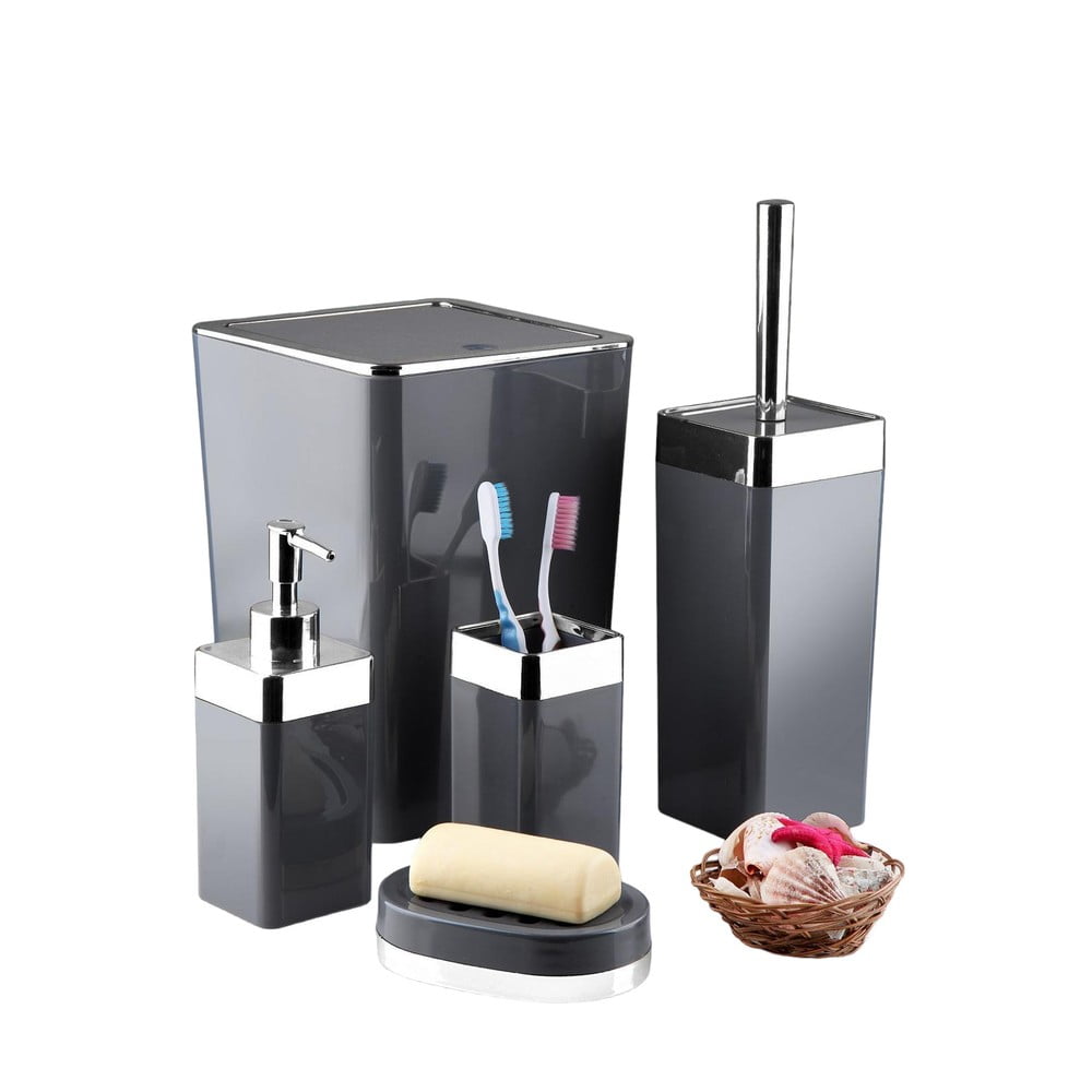 Set de accesorii de baie gri închis – oyo concept