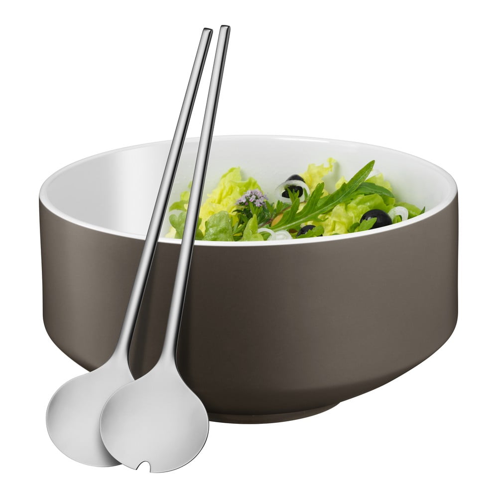 Set boluri salată și lingură WMF Cromargan® Moto, ⌀ 13 cm bonami.ro