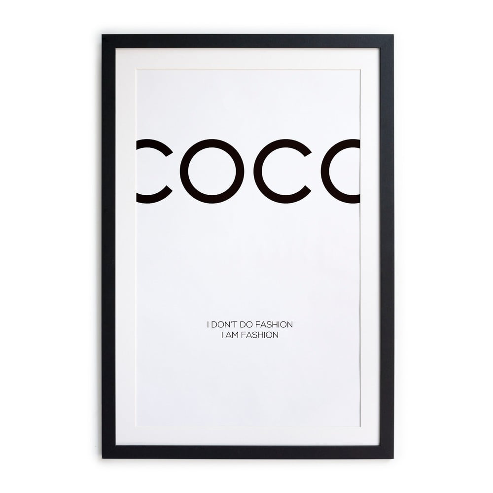 Poster Little Nice Things Coco, 40 x 30 cm, alb – negru bonami.ro