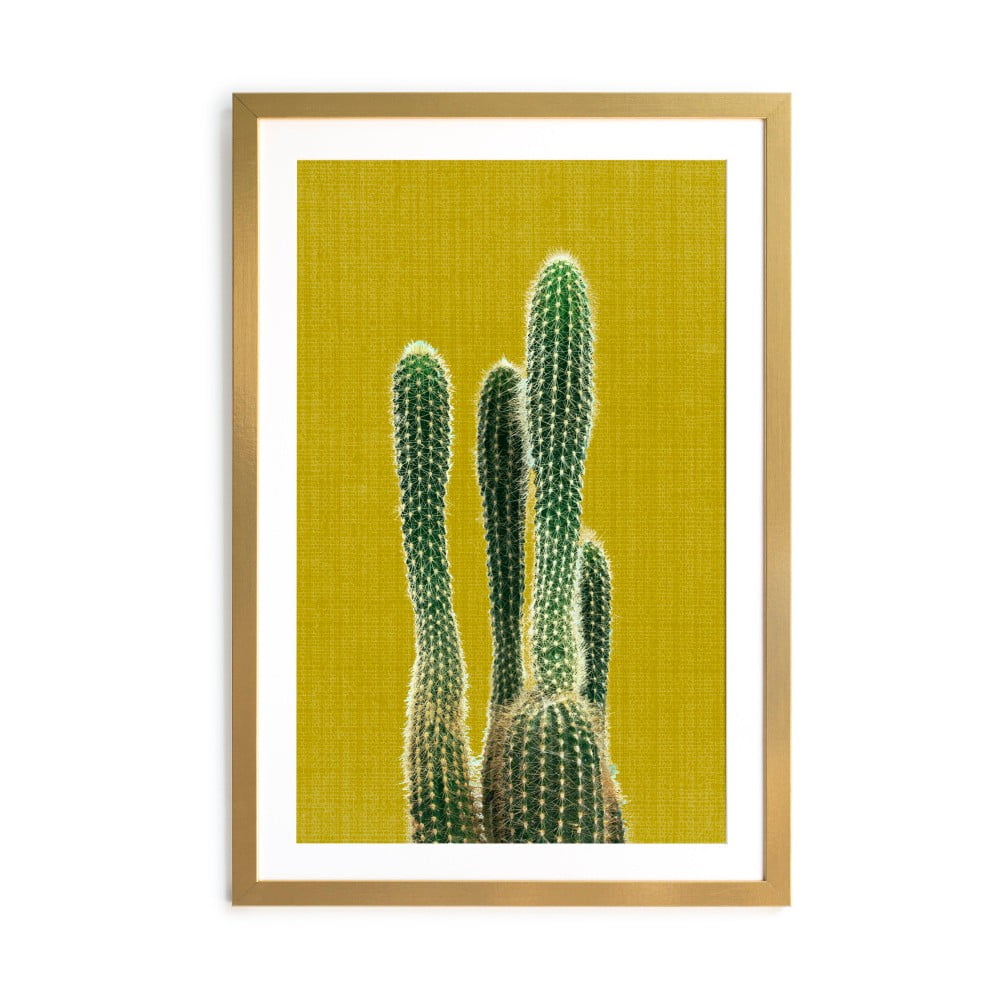 Tablou Surdic Mustard Background Cactus, 40 x 60 cm bonami.ro imagine 2022
