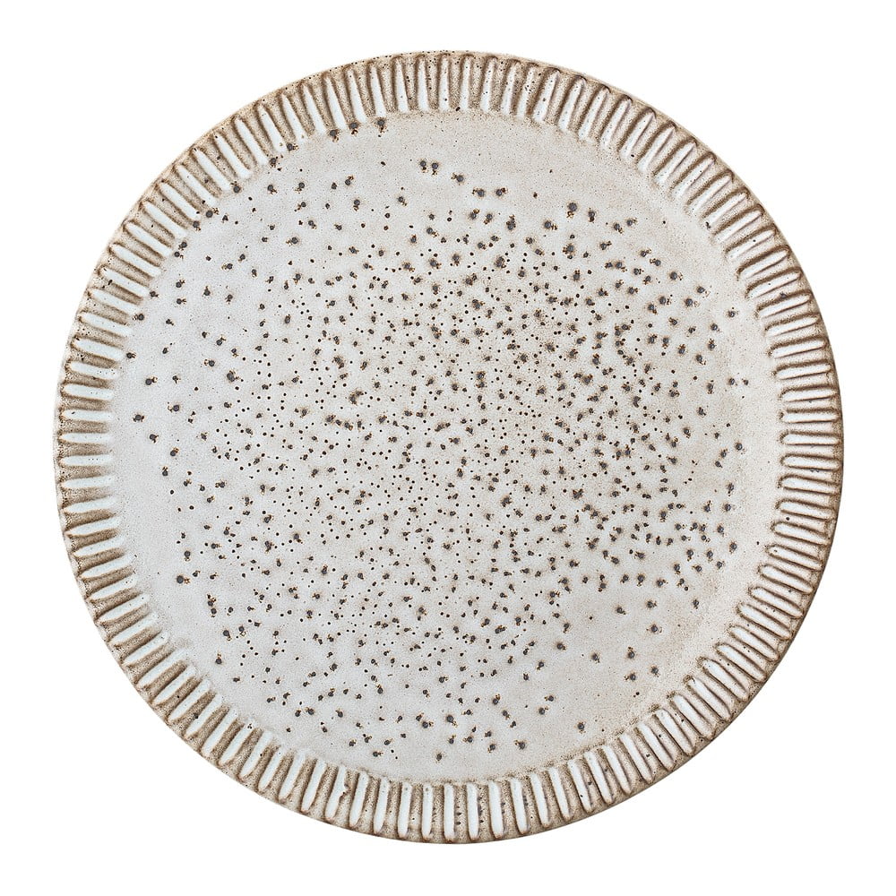 Farfurie din gresie ceramică Bloomingville Thea, ø 20 cm, alb-gri Bloomingville imagine 2022