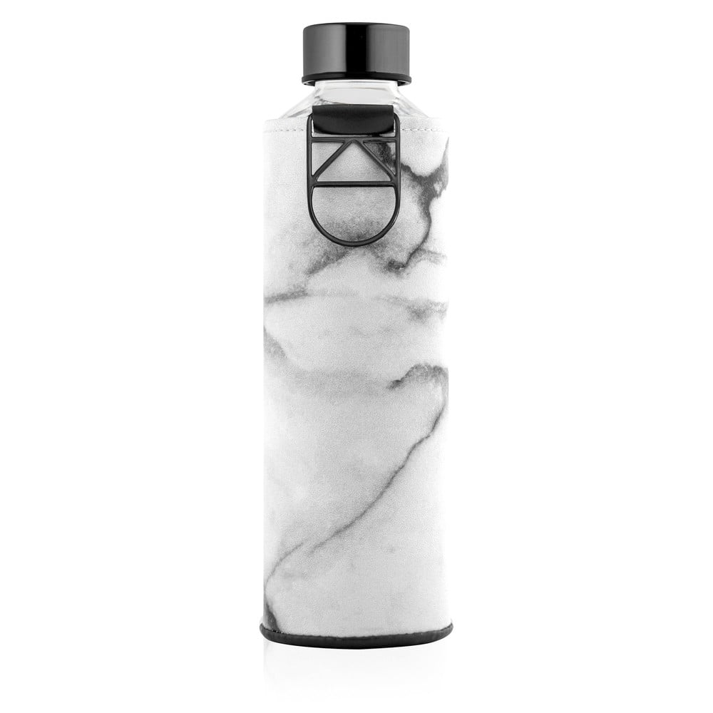 Sticlă din sticlă borosilicată cu husă din piele artificială Equa Mismatch Stone, 750 ml, alb-negru bonami.ro