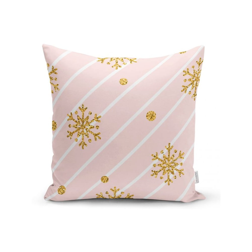 Față de pernă cu model de Crăciun Minimalist Cushion Covers Gold Snowflakes, 42 x 42 cm bonami.ro imagine noua