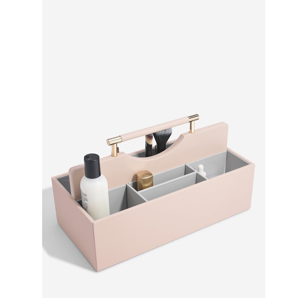 Organizator de baie roz deschis pentru cosmetice Supersize – Stackers