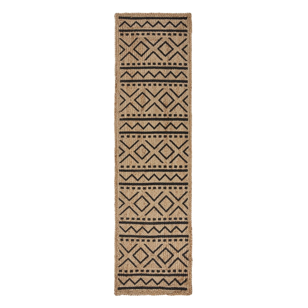 Covor tip traversă în culoare naturală din iută 60x230 cm Luis – Flair Rugs