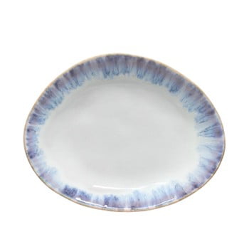 Farfurie ovală din gresie ceramică costa nova brisa, ⌀ 20 cm, albastru