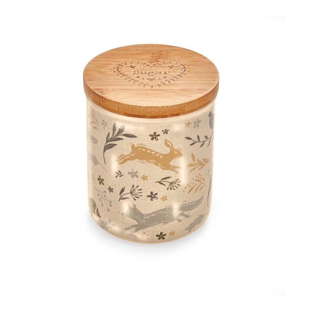 Recipient pentru zahăr din ceramică cu capac din bambus Cooksmart ® Woodland bonami.ro