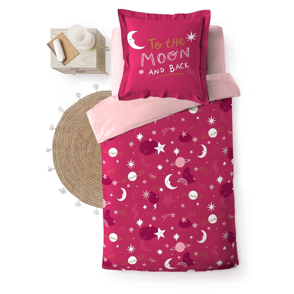 Lenjerie de pat pentru copii din bumbac pentru pat de o persoană 140x200 cm Moonlight – douceur d\'intérieur