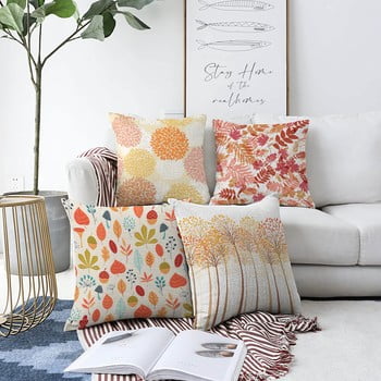 Set 4 fețe de pernă minimalist cushion covers autumn vibes, 55 x 55 cm