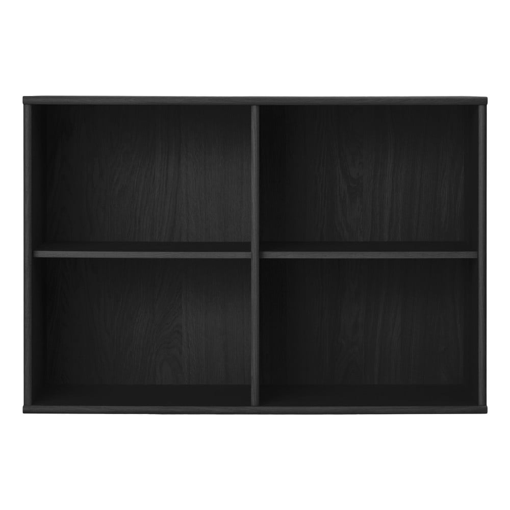 Bibliotecă neagră cu aspect de lemn de frasin suspendată 89x61 cm Mistral – Hammel Furniture