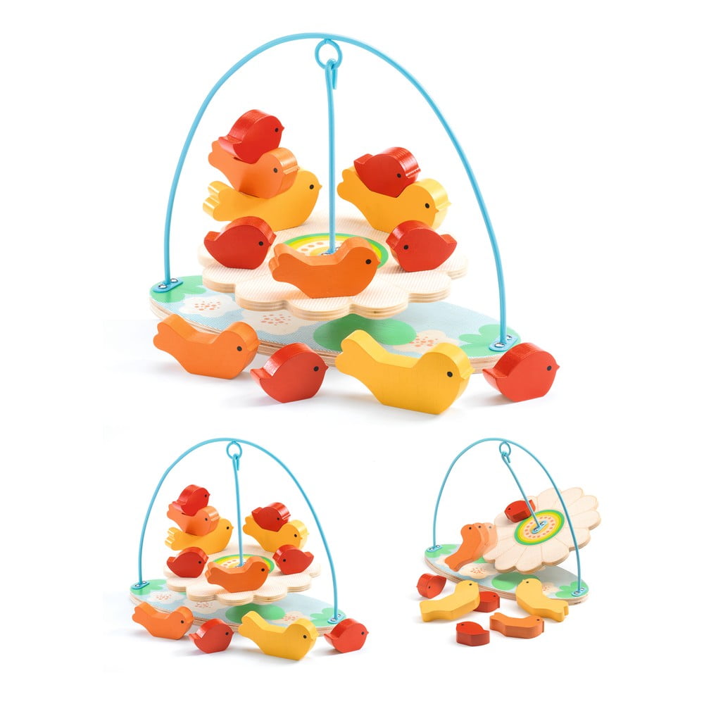 Joc de echilibru din lemn pentru copii cu păsări Djeco Balance