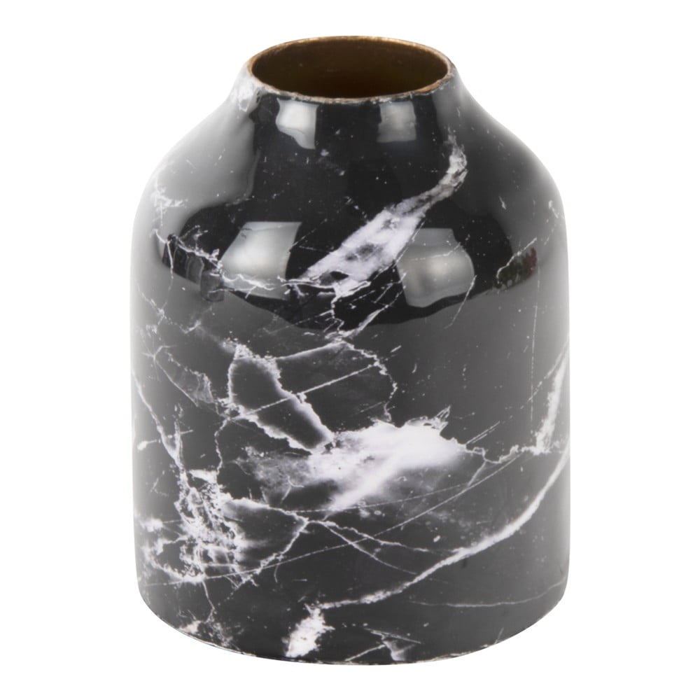 Vază din fier PT LIVING Marble, înălțime 10 cm, alb-negru bonami.ro