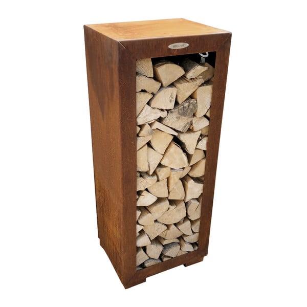 Cutie din oțel pentru depozitarea lemnelor Remundi, lățime 50 cm, maro