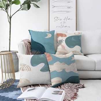 Set 4 fețe de pernă minimalist cushion covers under water, 55 x 55 cm
