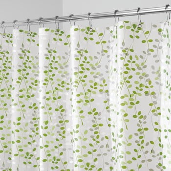 Perdea de duș idesign vine, 183 x 183 cm, alb - verde