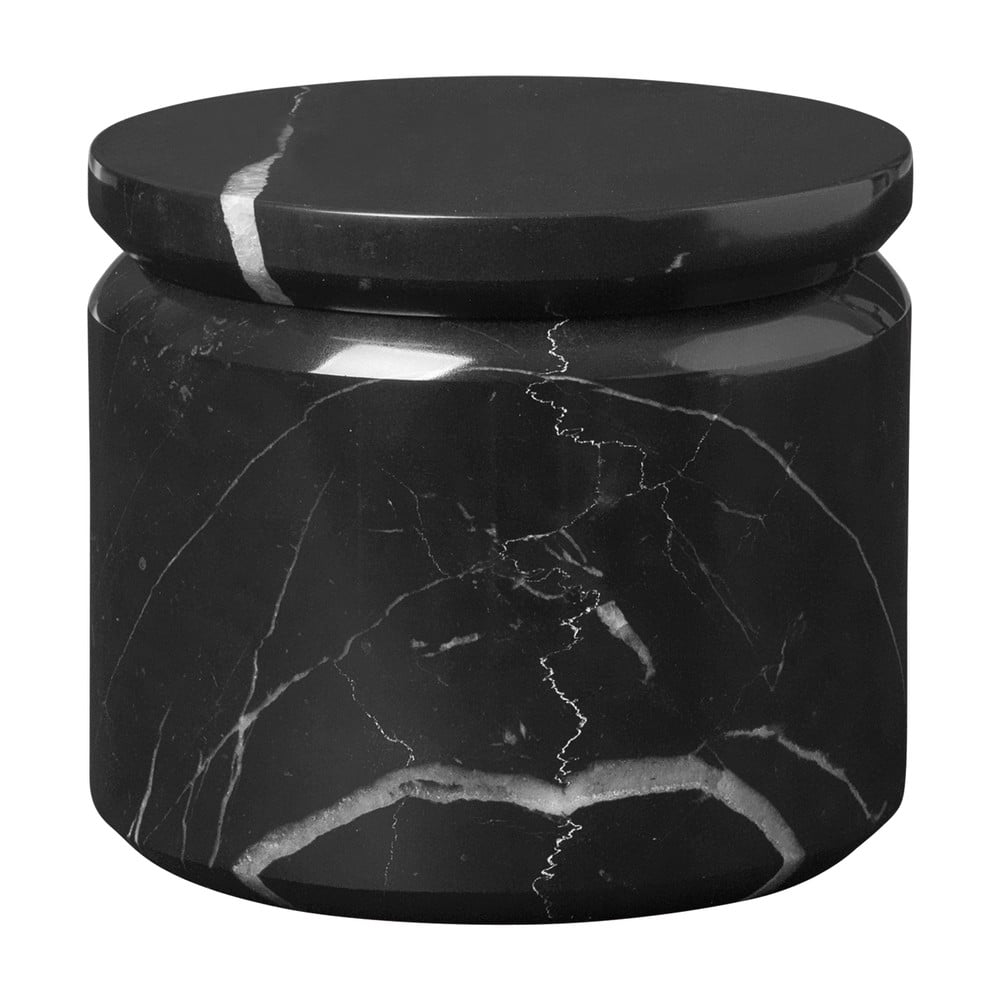 Cutie de depozitare din marmură Blomus Marble, ø 9 cm, negru Blomus