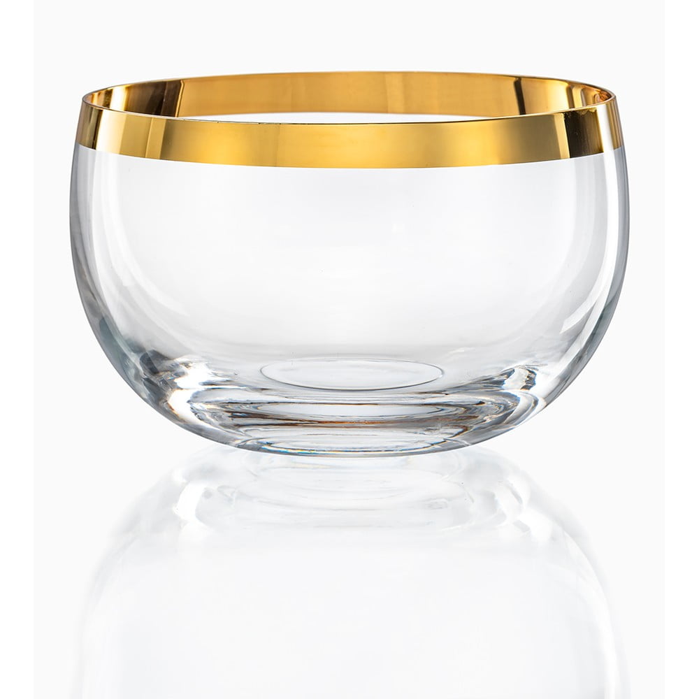 Set 6 boluri din sticlă crystalex golden celebration, ø 12,2 cm