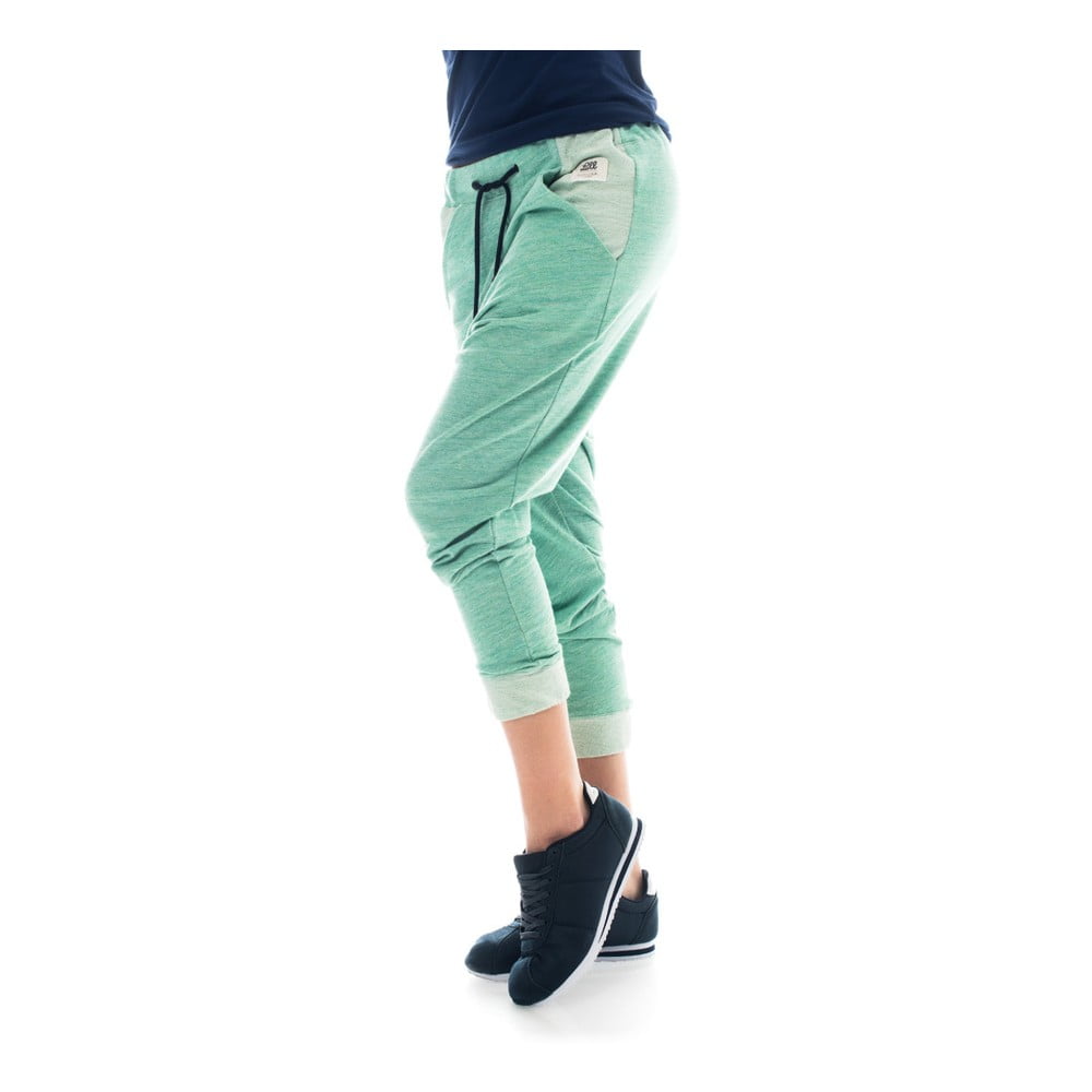 Pantaloni de trening din bumbac Lull Loungewear Yonkers, măr. L, verde