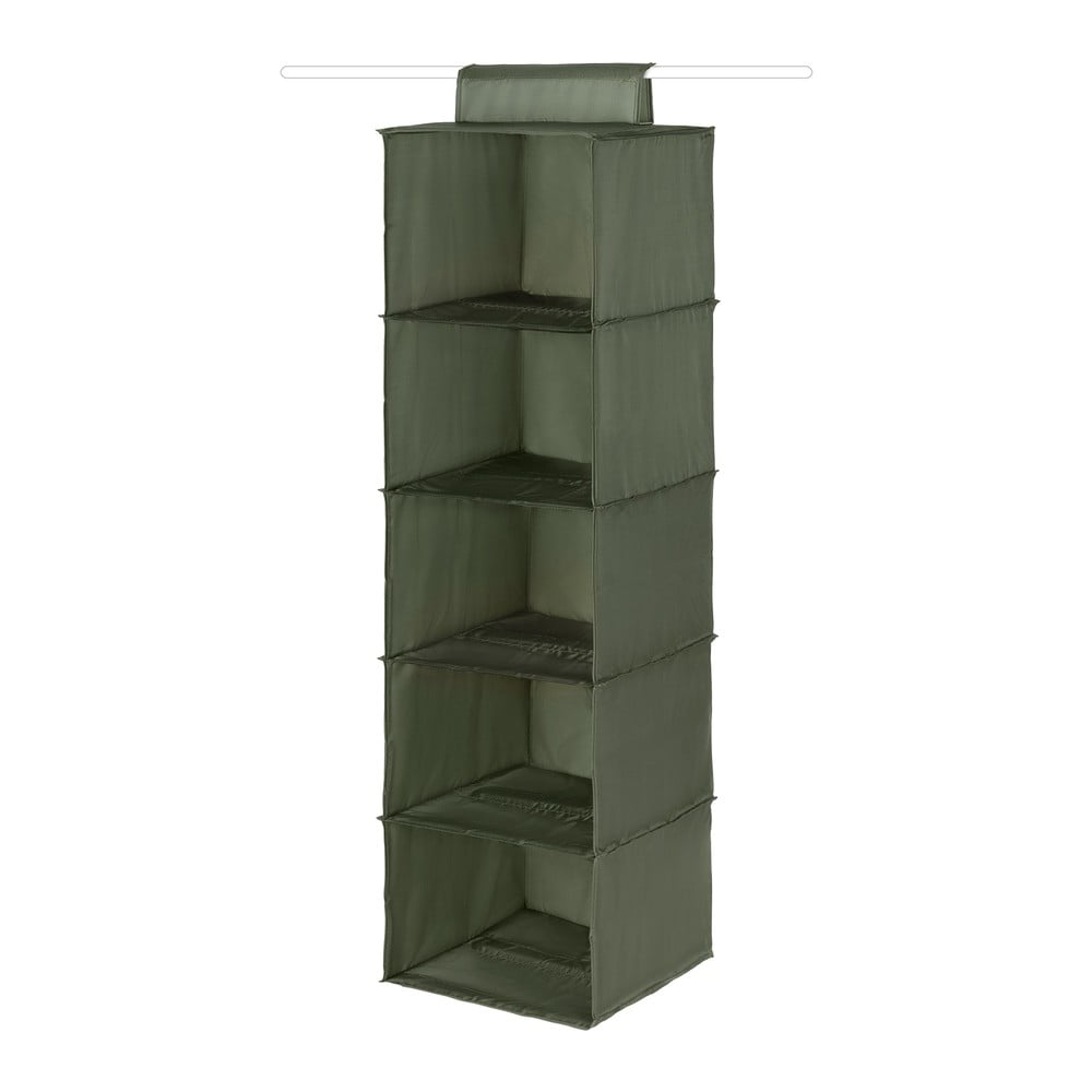 Organizator pentru dulap cu 5 compartimente Compactor Basic, verde închis bonami.ro