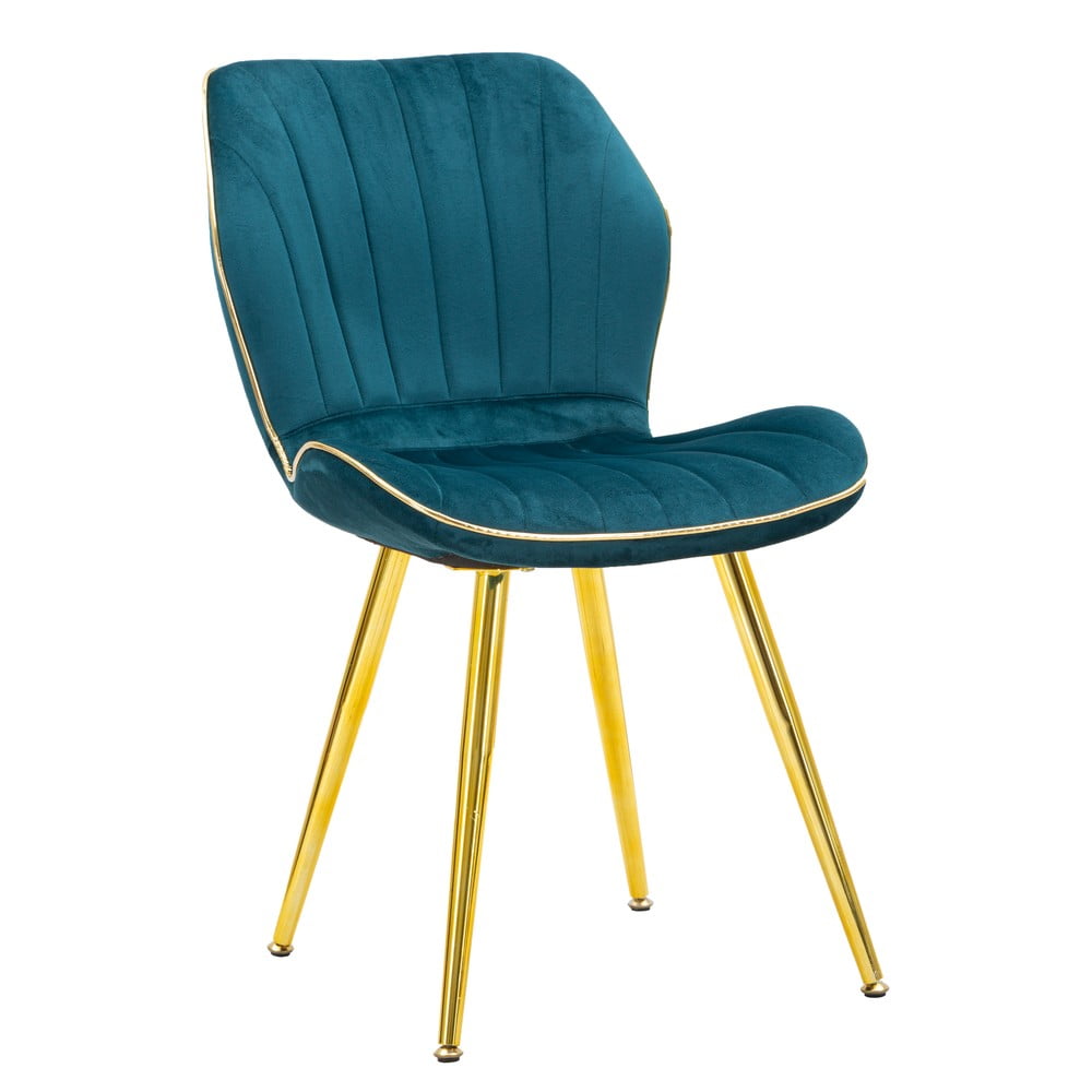 Set 2 scaune tapițate de dining Mauro Ferretti Paris, turcoaz bonami imagine noua