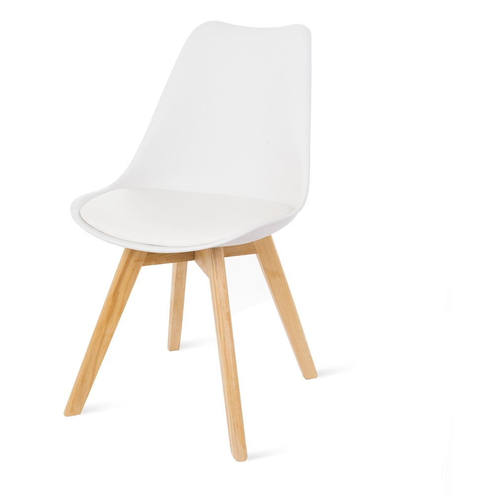 Set 2 scaune cu picioare din lemn de fag loomi.design Retro, alb Bonami Essentials