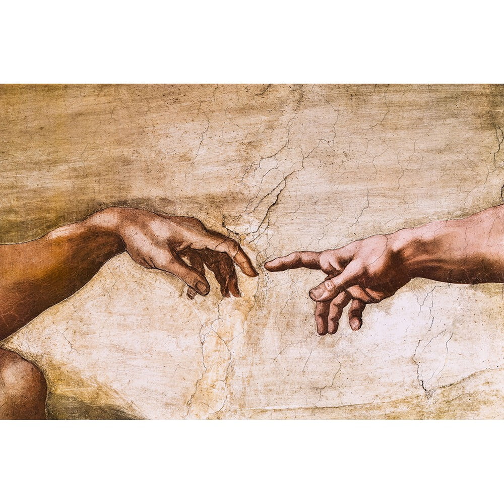 Poza Reproducere tablou Michelangelo Buonarroti - Creation of Adam, 70 x 45 cm