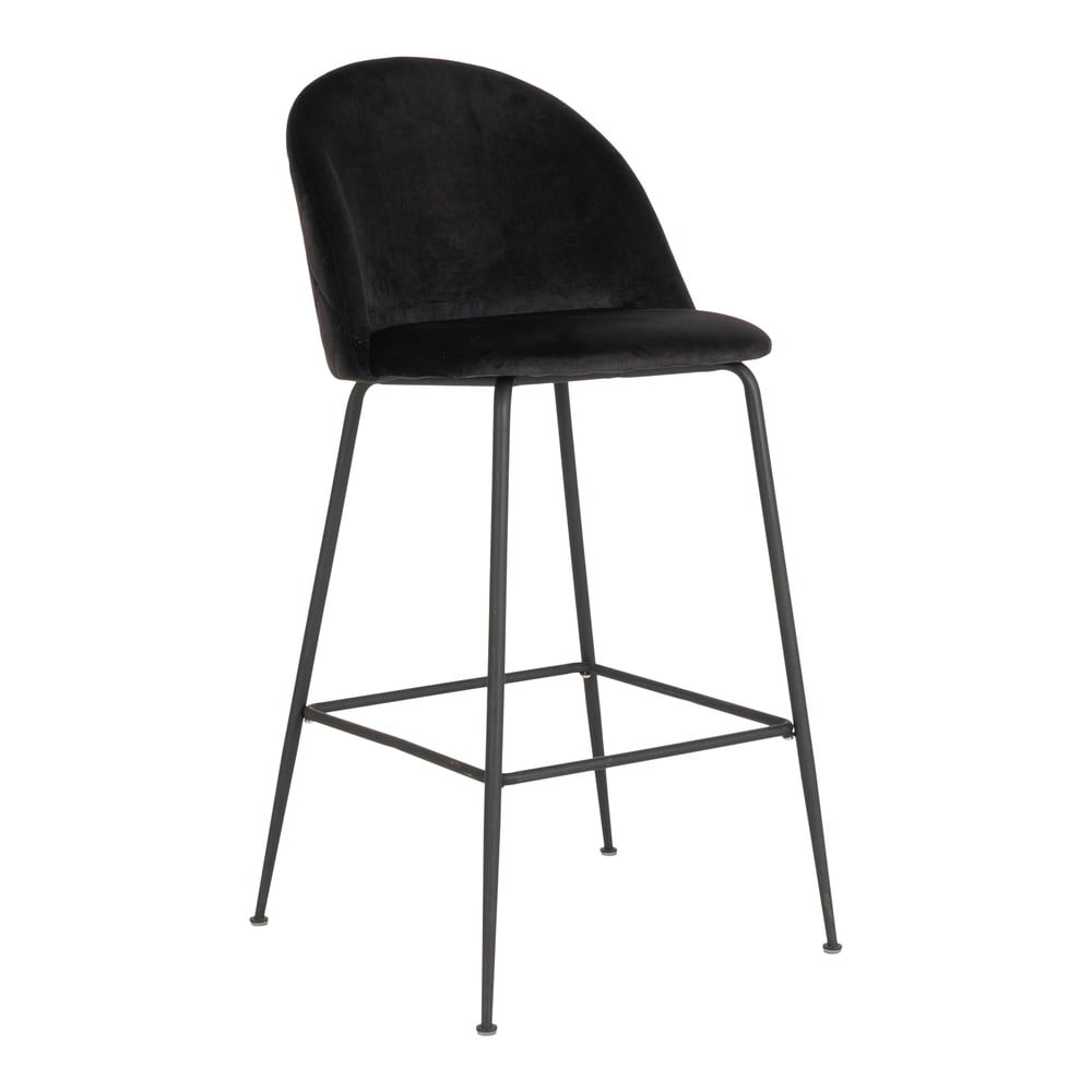  Scaune de bar negre 2 buc. din catifea 108 cm Lausanne – House Nordic 