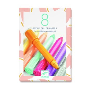 Set 8 creioane cu gel djeco soft