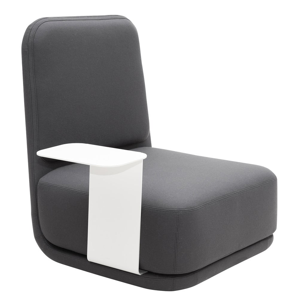 Fotoliu cu măsuță metalică albă Softline Standby High + Side Table, gri închis bonami.ro imagine 2022