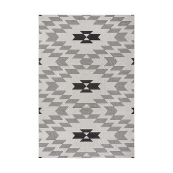 Covor exterior ragami geo, 160 x 230 cm, negru - alb