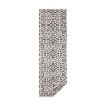 Covor adecvat pentru exterior bougari jardin, 80 x 250 cm, gri-crem