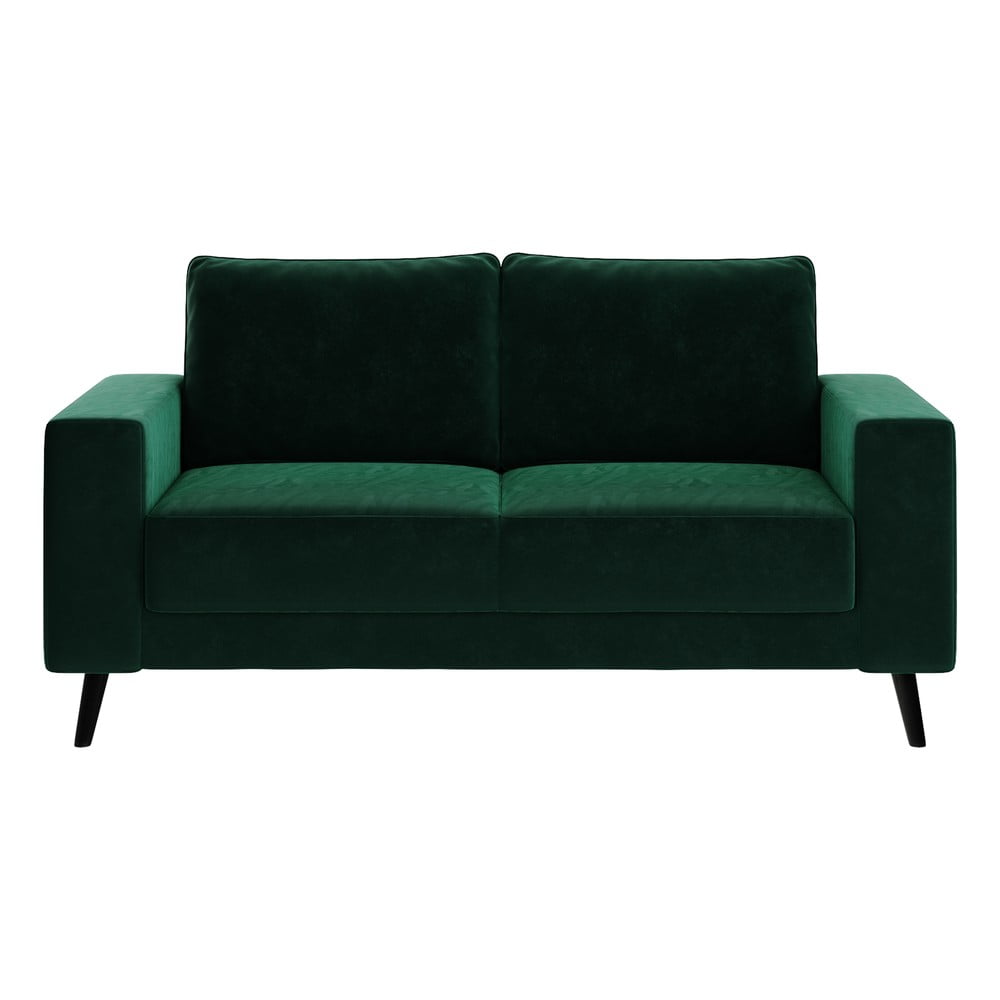 Canapea cu tapițerie din catifea Ghado Fynn, 168 cm, verde închis 168